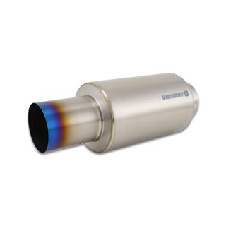 Vibrant | Muffler with Straight Cut Burnt Tip, 4.00" Inlet