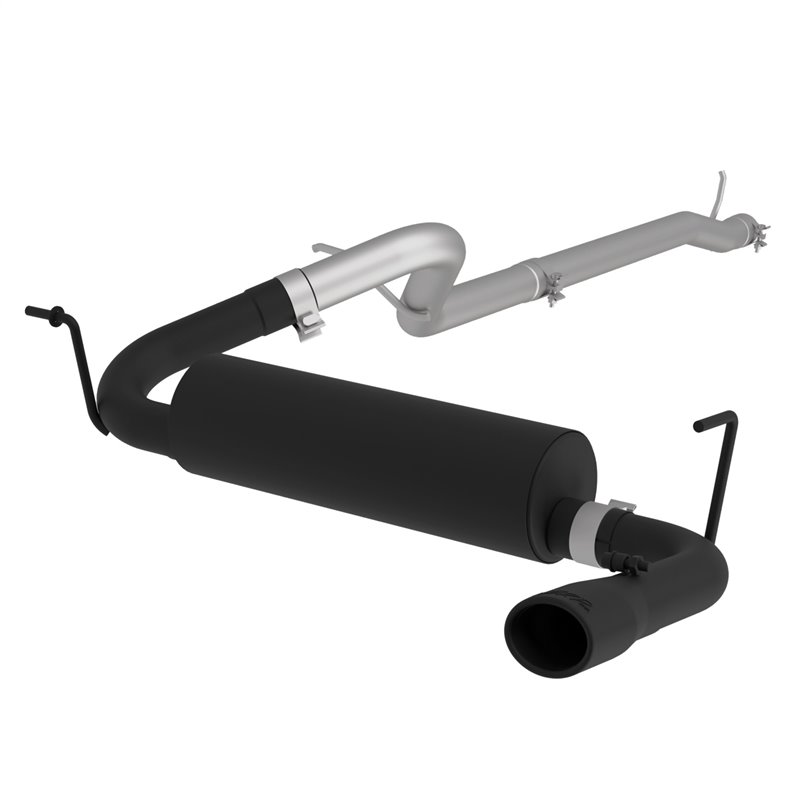 MBRP | Cat Back, Single Rear Exit BLACK - Wrangler (JK) / Wrangler (JL) 3.6L / 3.8L 2007-2018 MBRP Cat-Back Exhausts