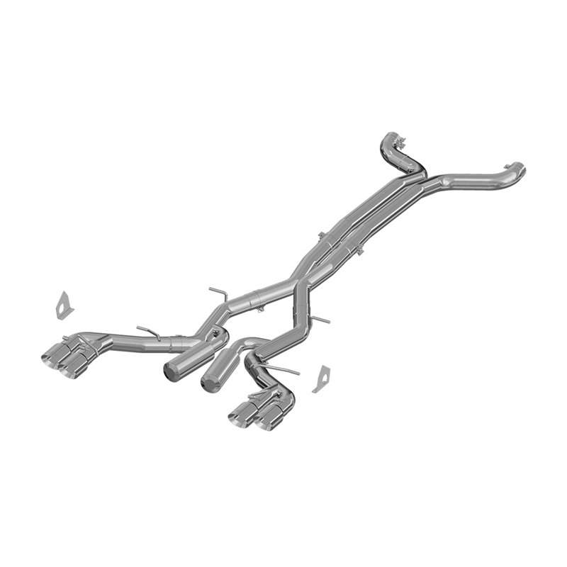 MBRP | Dual Cat Back Quad Tips AL Race Version - Camaro 6.2L 2016-2022 MBRP Cat-Back Exhausts