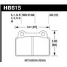 Hawk | HP Plus - REAR Brake Pad - EVO X Hawk Performance Brake Pads