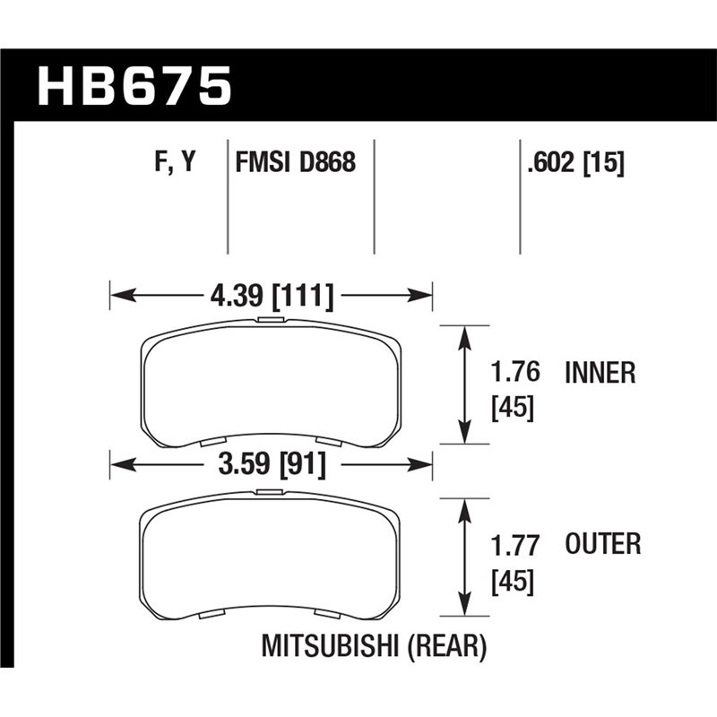 Hawk | HPS - Plaquettes Freins Arrière - Dodge / Jeep / Mitsubishi