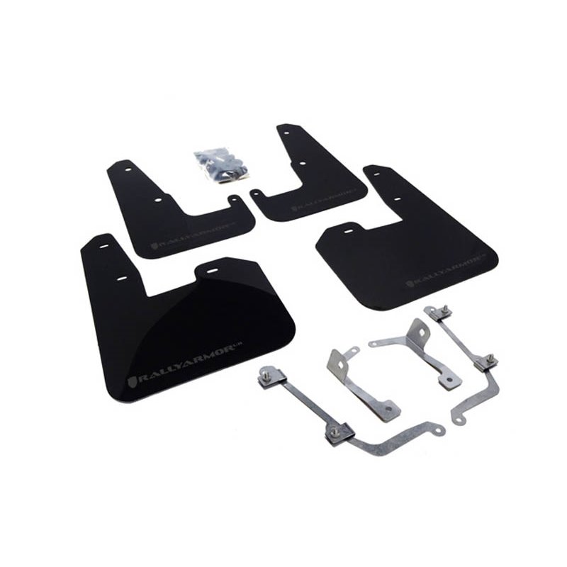 RallyArmor | Mud Flap Grey Logo - WRX Hatch 11-14 / STI Hatch 08-14 RallyArmor Mud Flaps