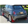 Rallyarmor | Red Mud flap White Logo - Fiat 500 / Abarth 2012-2018 RallyArmor Mud Flaps