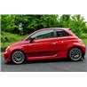 Rallyarmor | Red Mud flap White Logo - Fiat 500 / Abarth 2012-2018 RallyArmor Mud Flaps