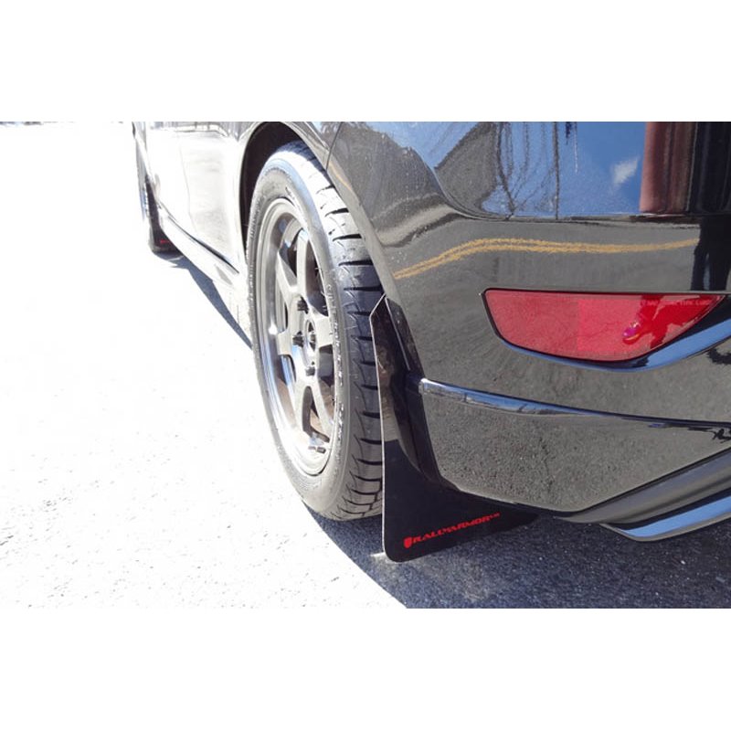 RallyArmor | Red Mud Flaps White Logo - Fiesta ST 2014-2019 RallyArmor Mud Flaps