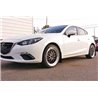 RallyArmor | Red Mud flap White logo - Mazda3 2014-2018 RallyArmor Mud Flaps