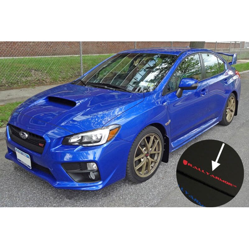 RallyArmor | Blue Mud Flap White Logo - WRX / STI 2015-2021 RallyArmor Mud Flaps