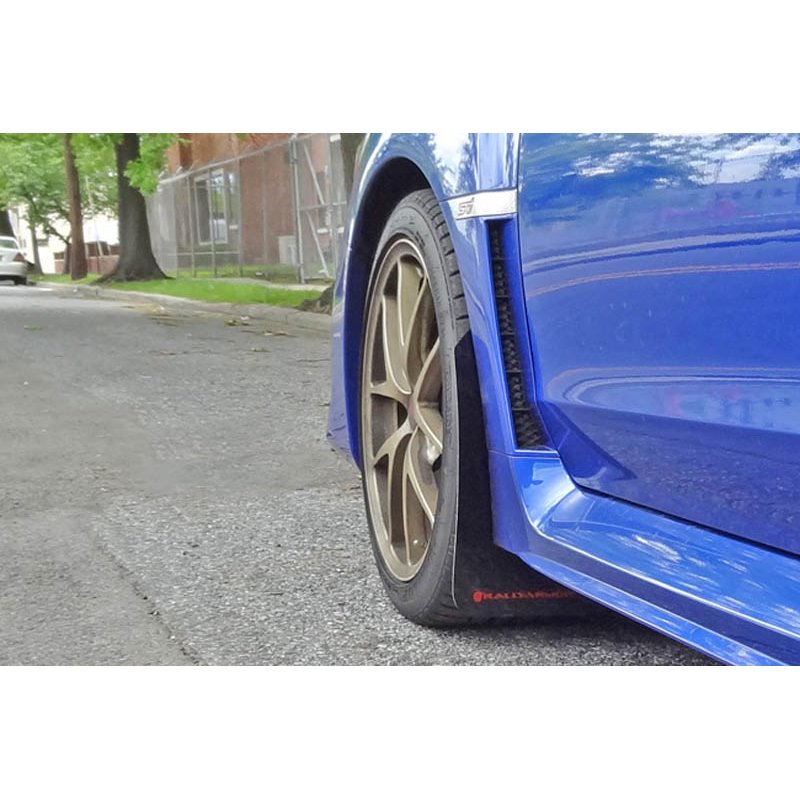 RallyArmor | Blue Mud Flap White Logo - WRX / STI 2015-2021 RallyArmor Mud Flaps