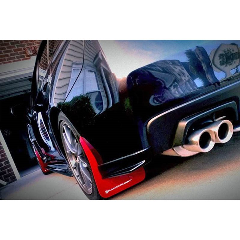 RallyArmor | Blue Mud Flap White Logo - WRX / STI 2015-2021 RallyArmor Mud Flaps