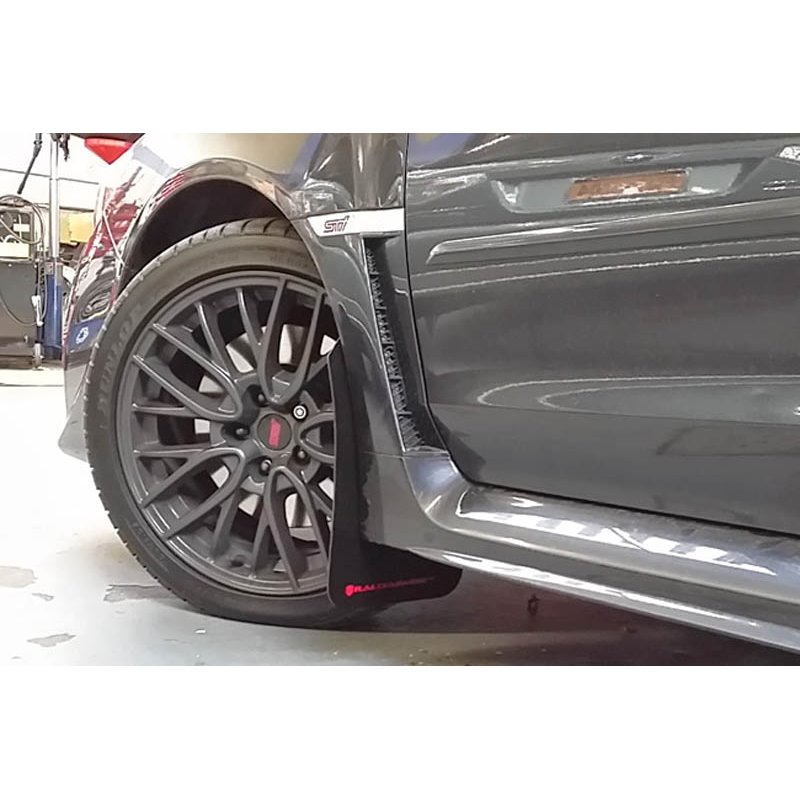 RallyArmor | White Mud Flap Black Logo - WRX / STI 2015-2021 RallyArmor Mud Flaps