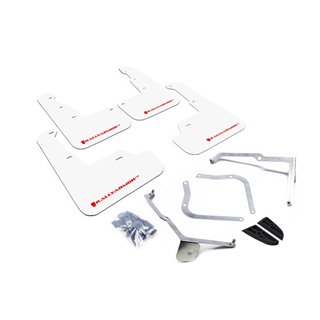 RallyArmor | White Mud Flap Red Logo - WRX / STI 2015-2021 RallyArmor Mud Flaps