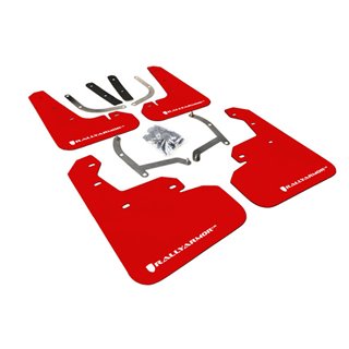 RallyArmor | Red Mud Flaps White logo - Impreza 4D/5D 2017-2023 RallyArmor Mud Flaps