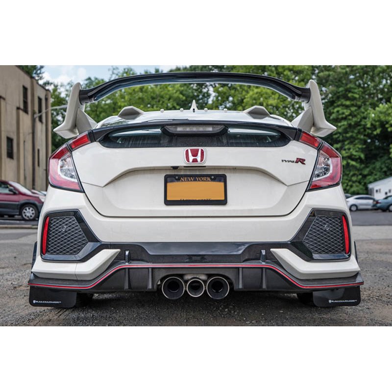 RallyArmor | Mud Flaps White Logo - Civic Type R 2017-2021 RallyArmor Mud Flaps