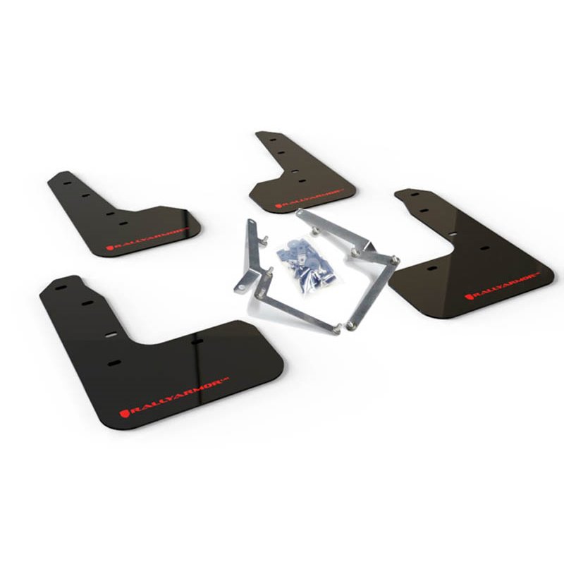 RallyArmor | Mud flap Red logo - Civic Sport / Sport Touring Hatch 2017-2021 RallyArmor Mud Flaps