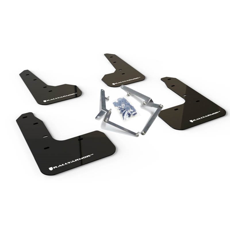 RallyArmor | Mud flap White logo - Civic Sport / Sport Touring Hatch 2017-2021 RallyArmor Garde-boue