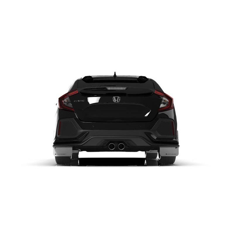 RallyArmor | White Mud flap Black logo - Civic Sport / Sport Touring Hatch 2017-2021 RallyArmor Mud Flaps