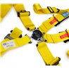 NRG | SFI 16.1 5pt 3 inch Seat Belt Harness with pads / Cam Lock - Yellow