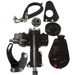 Borgeson | Power Steering Conversion Kit. 55-57 Chevy Car 1in Double D Column SBC LWP