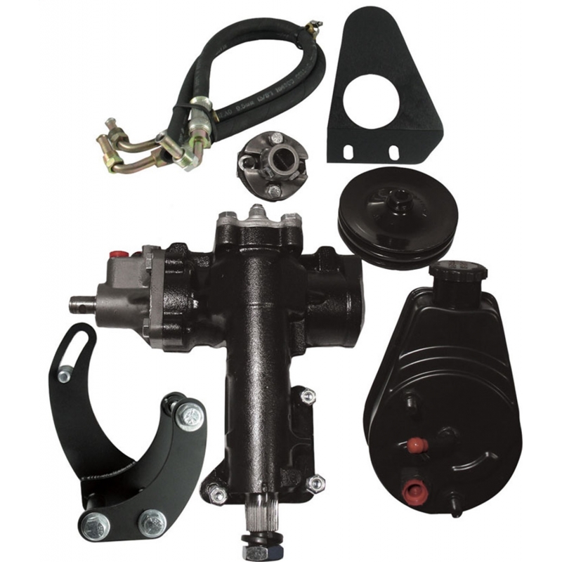 Borgeson | Power Steering Conversion Kit 55-57 Chevy Car 3/4in-36 Spline Column SBC SWP