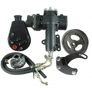 Borgeson | Power Steering Conversion Kit; 63-66 Corvette; SBC/SWP; Delphi 600; 12.7:1 ratio - Corvette 5.4L / 6.5L 1963-1965 ...