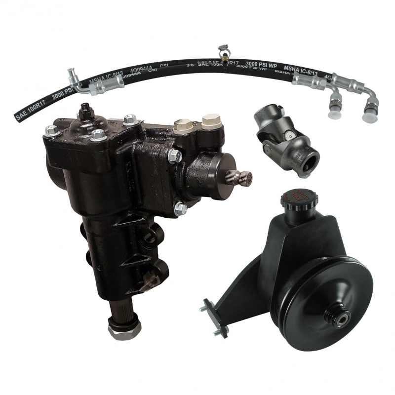 Borgeson | Power Steering Conversion Kit 66-77 Ford Bronco with factory M/S and 6 Cylinder