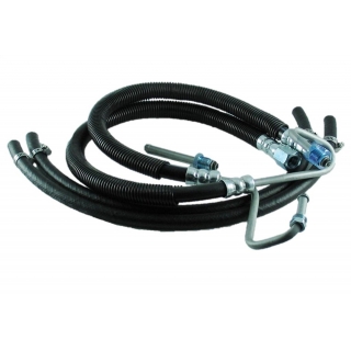 Borgeson | Dodge Power Steering Hose Kit OEM Style Rubber 1997-2002 Diesel with Hydro-Boo - Ram 2500 / 3500 5.9L 2000-2002