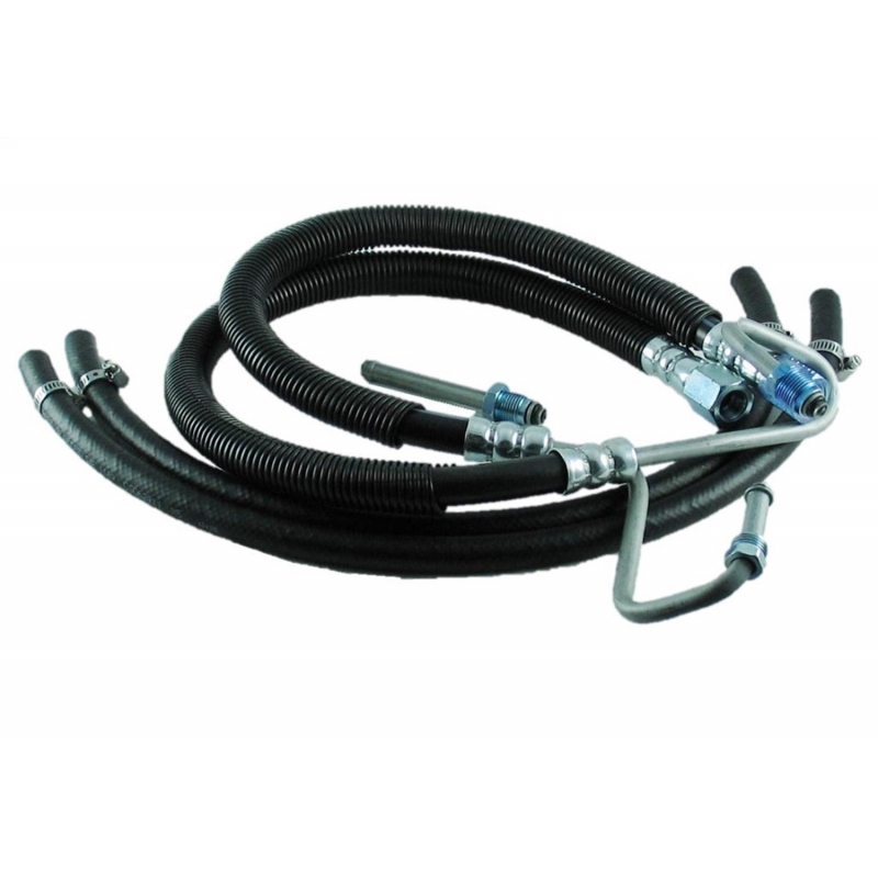 Borgeson | Dodge Power Steering Hose Kit OEM Style Rubber 1997-2002 Diesel with Hydro-Boo - Ram 2500 / 3500 5.9L 2000-2002
