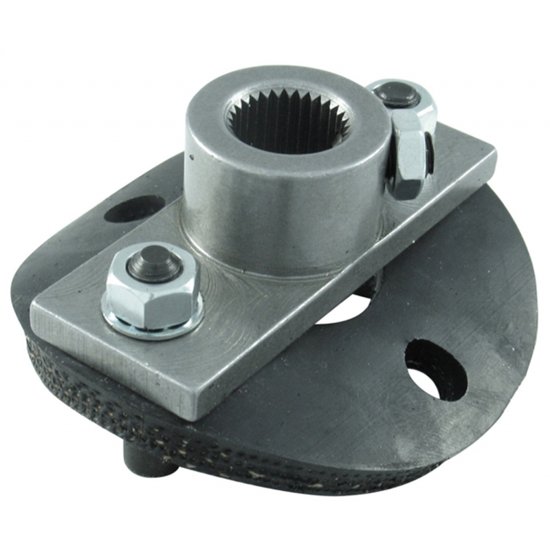 Borgeson | Steering Coupler; 1/2 Rag Joint; Steering Box Side; 11/16-36 Spline; With Disc Borgeson Steering Arms, Rods & Links