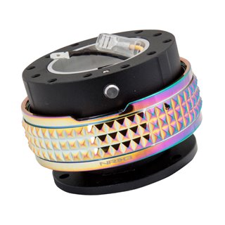 NRG | 2.1 Pyramid Series Quick Release - Black / Neochrome NRG Innovations Steering Wheels