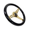 NRG | Classic 350mm 1.5" Deep Dish Wood Grain Steering Wheel - Gold / Black