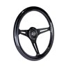 NRG | Classic 350mm 1.5" Deep Dish Wood Grain Steering Wheel - Black / Black Sparkled Color NRG Innovations Steering Wheels