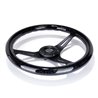 NRG | Classic 350mm 1.5" Deep Dish Wood Grain Steering Wheel - Black / Black Sparkled Color NRG Innovations Steering Wheels