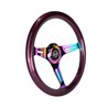 NRG | Classic 350mm 1.5" Deep Dish Wood Grain Steering Wheel - Neochrome / Purple Pearl NRG Innovations Steering Wheels