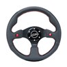 NRG | Reinforced 320mm Dual Button Leather Steering Wheel - Red Stiching