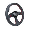 NRG | Reinforced 320mm Dual Button Leather Steering Wheel - Red Stiching