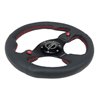 NRG | Reinforced 320mm Dual Button Leather Steering Wheel - Red Stiching