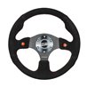 NRG | Reinforced 320mm Dual Button Suede Steering Wheel - Red Stiching NRG Innovations Steering Wheels