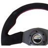 NRG | Reinforced 320mm 1" Deep Dish Racing Steering Wheel - Suede w/ Red Stiching NRG Innovations Steering Wheels