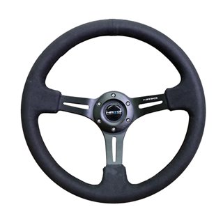 NRG | Reinforced 350mm 3" Deep Dish Slit Alcantara Steering Wheel