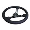 NRG | Reinforced 350mm 3" Deep Dish Slit Leather Steering Wheel - Neochrome w/ Black Stiching NRG Innovations Steering Wheels