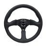 NRG | Reinforced 350mm 2" Deep Dish Comfort Grip Steering Wheel - Black / Leather