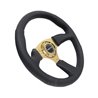 NRG | Reinforced 350mm 2" Deep Dish Comfort Grip Steering Wheel - Gold / Leather