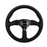 NRG | Reinforced 350mm 2" Deep Dish Comfort Grip Steering Wheel - Black / Alcantara