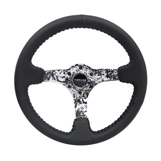 NRG | Reinforced 350mm 3" Deep Dish Leater Steering Wheel - Hydro Dipped Digital Camo NRG Innovations Steering Wheels