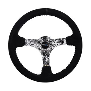 NRG | Reinforced 350mm 3" Deep Dish Suede Steering Wheel - Hydro Dipped Digital Camo NRG Innovations Steering Wheels