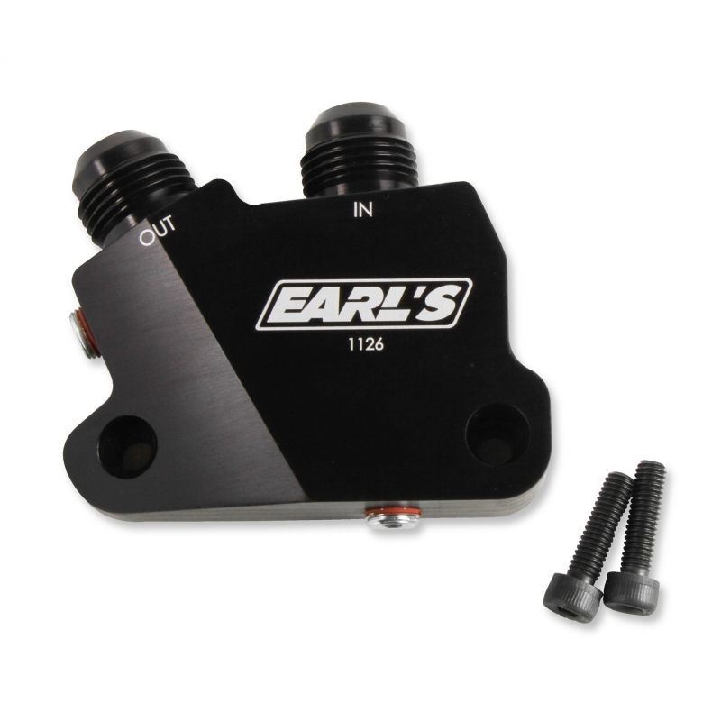 Earls Plumbing | Engine Oil Cooler Adapter - Camaro / Corvette / Firebird 5.7L 1992-1997 Earls Plumbing Oil Coolers