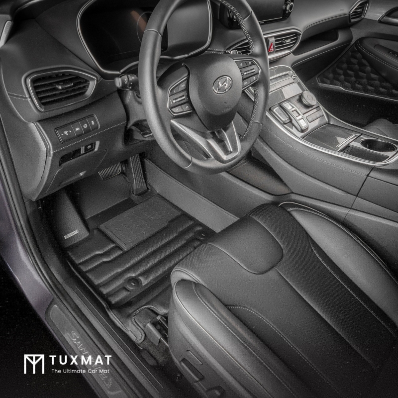 TuxMat | Floor Mats (1st & 2nd Row) - Santa Fe Hybrid 2021-2023 TuxMat Floor Mats
