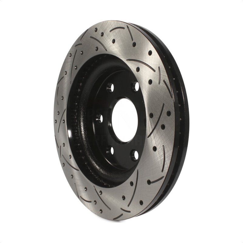 DS-One | Coated Slotted Drilled Disc Brake Rotor - Front - Buick / Chevrolet / GMC / Saturn 3.6L 2007-2017