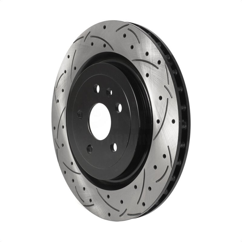 DS-One | Coated Slotted Drilled Disc Brake Rotor - Rear - CTS / Camaro 6.2L 2009-2022