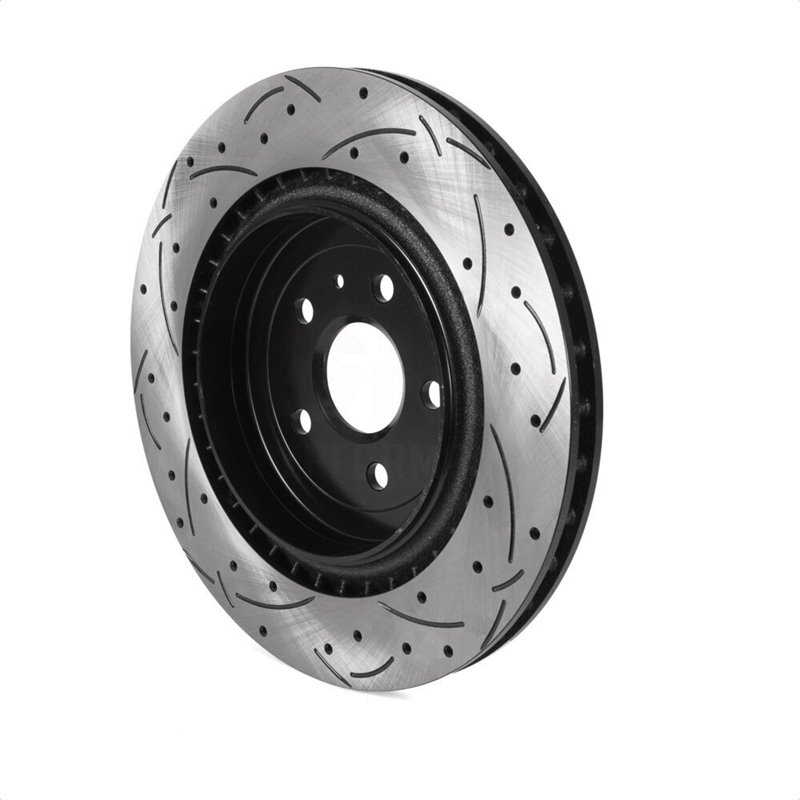 DS-One | Coated Slotted Drilled Disc Brake Rotor - Rear - CTS / Camaro 6.2L 2009-2022